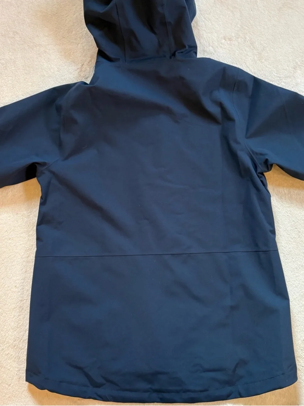 Patagonia Navy Waterproof H2NO Hooded Jacket with Pink Zip Pulls Sz XL
